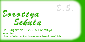 dorottya sekula business card